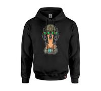 Copytec Pull à capuche Opérateur Teckel Flash Bang Gang German Blaireau Chien NSG #45913, Noir , L