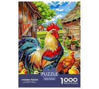 Coq 1000 Pièces Animaux de Ferme Puzzle pour Adultes Jeu D'intelligence Cadeau Unique Adultes Et Adolescents Dès 14 Ans 70x50cm/1000pcs