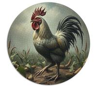 Coq 1000 Pièces Puzzle Rond animauxs Das Tier Wild animauxs Beast Adultes Et Enfants Encastrement Parfait Qualité Premium Artistique Art Activité Artistique 1000pcs (67.5x67.5cm)