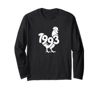 Coq 1993 - Art personnalisé de l'année du Zodiaque Chinois Manche Longue