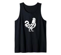 Coq 2029 - Art de Mots personnalisé de l'année du Zodiaque Chinois Débardeur