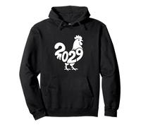 Coq 2029 - Art de Mots personnalisé de l'année du Zodiaque Chinois Sweat à Capuche