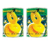 COQ Ananas en tranches au sirop léger en conserve - Fruits exotiques - 565G (Lot de 2 boîtes)