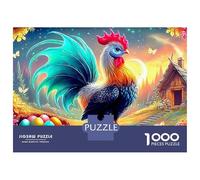 Coq avec Ses Poussins 1000 Pièces dans l'art Vivant Puzzles Moderne Classiques Idée Cadeau De Qualité Stimulant Enfants À Partir De 14 Ans 70x50cm/1000pcs