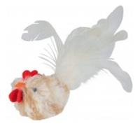 Trixie Poule Blanche Avec Herbe À Chat Et Son 8 Cm