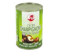 COQ Champignons Shiitake entiers parfumés en conserve - Marque COQ - 284g (Lot de 12 boîtes)
