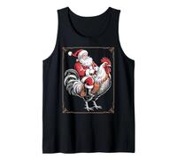 Coq Chapeau de Père Noël rétro Motif Poulet Débardeur