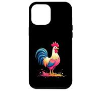 Coq coloré Debout en Style Bande dessinée Coque pour iPhone 12 Pro Max