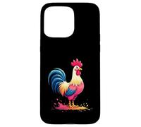 Coq coloré Debout en Style Bande dessinée Coque pour iPhone 15 Pro Max
