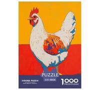 Coq Cool Adultes Puzzles Animauxs 1000 Pièces Jeu De Défi Familial Jeux Éducatifs Décoration Intérieure Cadeaux d'anniversaire pour Noël Tueur Ennuyeux 38x26cm/1000pcs