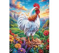 Coq dans un jardin fleuri en fleurs 500 Pieces Casse-tête Pour Ado En Carton Haute Qualité Faune sauvage et animaux de compagnie Facile Débutant Activité Familiale Soirée Entre Amis Cadeau Fête Des Mè