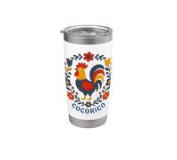 Coq de campagne français Cocorico Gobelet isotherme en acier inoxydable double paroi