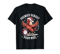 Coq de noël cocorico Festif et Bonnet Rouge de père noël T-Shirt
