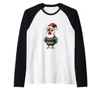 Coq de Noël Mignon de Bande dessinée | Fête de Noël Manche Raglan