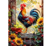 Coq de Tournesol Puzzle pour Adultes 90 pièces, Puzzles Classiques, Détente & Relaxation, Famille Jeu Puzzles, Puzzle de Décoration
