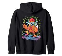 Coq Dj Cool Poulet Musique Remix Sweat à Capuche