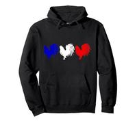 Coq drapeau français bleu blanc rouge coq France couleurs Sweat à Capuche