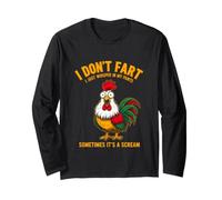 Coq drôle Qui Dit « Don Fart, chuchote-Moi Juste » Manche Longue