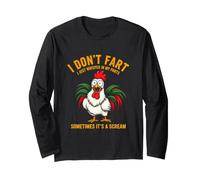 Coq drôle Qui Dit « Don Fart, chuchote-Moi Juste » Manche Longue