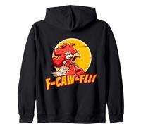 Coq en colère avec Inscription Amusante F-CAW-F Sweat à Capuche