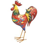 Coq en métal laqué Multicolore