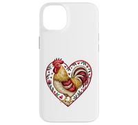 Coq encadré en Forme de cœur avec Inscription Love Bird Farmer Humour Coque pour iPhone 14 Plus