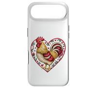Coq encadré en Forme de cœur avec Inscription Love Bird Farmer Humour Coque pour iPhone Air