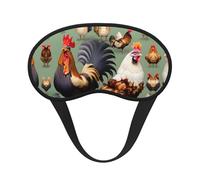 Coq et poulet C'est un masque pour les yeux à bord noir. Le masque doux pour les yeux peut améliorer la qualité du sommeil et est adapté pour l'intérieur, l'extérieur et les voyages.