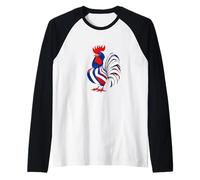 Coq français aux Couleurs du Drapeau Manche Raglan