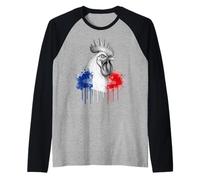 Coq Français Graphique France Drapeau Couleurs Pays Fier Manche Raglan