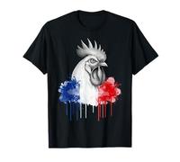 Coq Français Graphique France Drapeau Couleurs Pays Fier T-Shirt