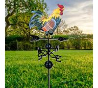 Coq Girouette, Girouette en Fonte, 35×130cm, Wind Direction Indicator pour Jardin Extérieur