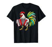 Coq Jouant de l'accordéon Mignon Poulet accordéoniste Musique T-Shirt
