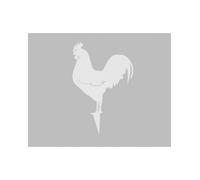 Coq mister panache à planter - blanc pur