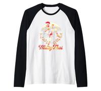 Coq Muay Thai en Short rétro Joueur d'art Martial Manche Raglan