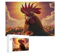Coq Puzzle 300 Pièces Challenge Famille 3D Edificio du Paysage Jouet Qualité Supérieure Vision Artistique Relaxation Cadeau Unique Décoration 300 PCS