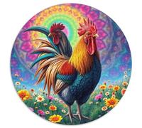 Coq Puzzle Rond De 1000 Pièces pour Adultes Animauxs Das Tier Wild Animauxs Beast DécoRation Murale Classiques Activité Différente 1000pcs (67.5x67.5cm)