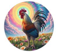 Coq Puzzle Rond De 1000 Pièces pour Adultes animauxs Das Tier Wild animauxs Beast Filles Inspirations Voyage Célébrités Réduction du Stress Activité Familiale 1000pcs (67.5x67.5cm)