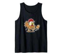 Coq Rugby Kick Cartoon Débardeur