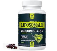 CoQ10 Ubiquinol Liposomale 1000 mg - Forme Active, Vegan, Facile à Avaler - Sans OGM, Soja ni Gluten (60 unités (1 lot))