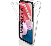 COQTEL® Coque pour Samsung Galaxy A13 4G étui 360° Housse Transparente Double Protection intégrale en Silicone TPU Antichoc