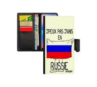 Coque 12 pro/iPhone 12 cuir à rabat portefeuille j'peux pas j'vais en russie magnetique telephone drapeau russe coupe du monde