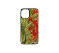 Coque 12 pro/iPhone 12 silicone fleurs fond nature vert etui personnalisé noir 64 Go telephone design florale original texture