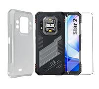 Coque + 1Pcs Verre trempé Protection Compatible with Cubot Kingkong Star 2 Coke Coque de Protection Compatible with Cubot Kingkong Star 2 étui Housse Etui Protection et protège écran Antichoc,Clear