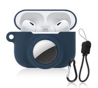 Coque 2 en 1 en silicone souple compatible avec AirPod Pro 3 et AirTag, coque de protection antichoc pour AirPod Pro 3, avec kit de nettoyage et cordon de câble de données pour homme et femme