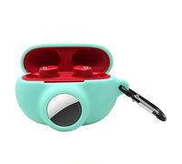 Coque 2 en 1 pour Beats Studio Buds avec support AirTag, anti-perte et anti-choc, coque de protection complète avec porte-clés, vert menthe