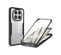 Coque 360 degrés intégrale pour Xiaomi Redmi Note 14 Pro 4G Protection arrière Avant noir -