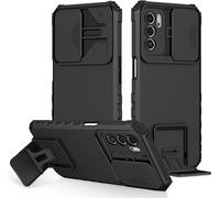 Coque 360° Hybride Antichoc Pour Oppo A16 / A54s / A16s - Double Couche Tpu+Pc, Bumper Renforcé, Protection Caméra & Fonction Support, Noir
