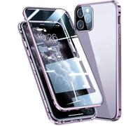 Coque 360 intégrale aimanté mauve et transparente iPhone 14 Pro Max