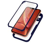 Coque 360° pour iPhone XR Dos Rigide Protection Écran Souple Bleu